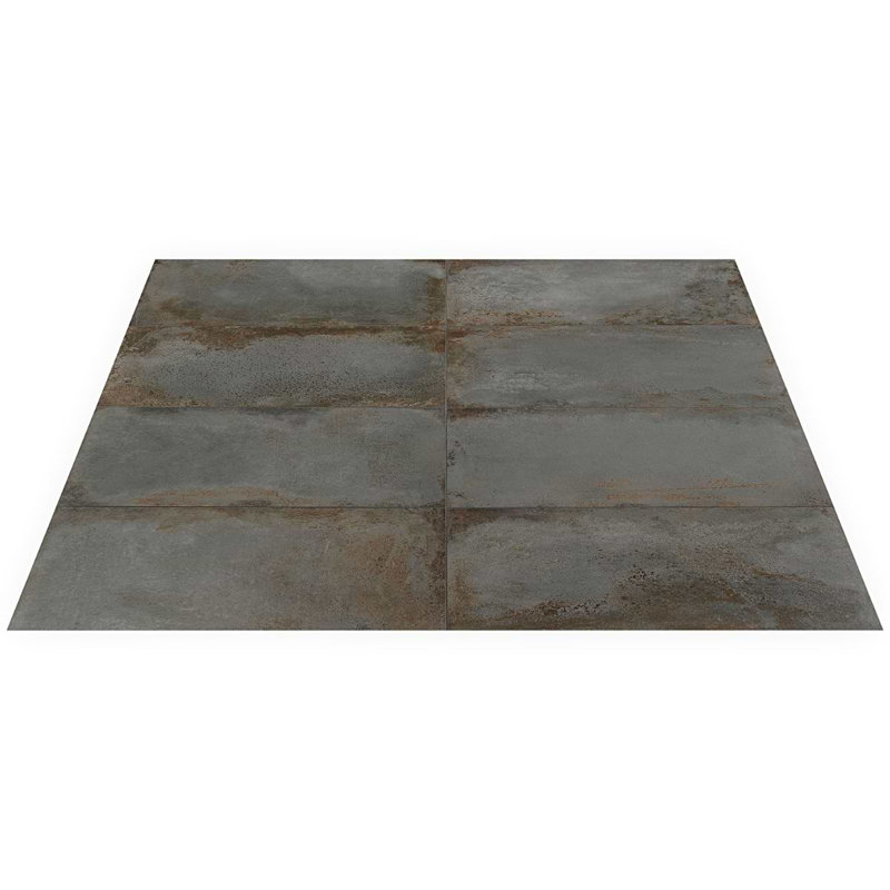 Angela Harris Flatiron 12X24 Semi-Polished Porcelain Tile, Graphite