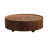 Walnut Wood Grain Pattern Round Coffee Table With Dual Drawers For Living Room-1866624402