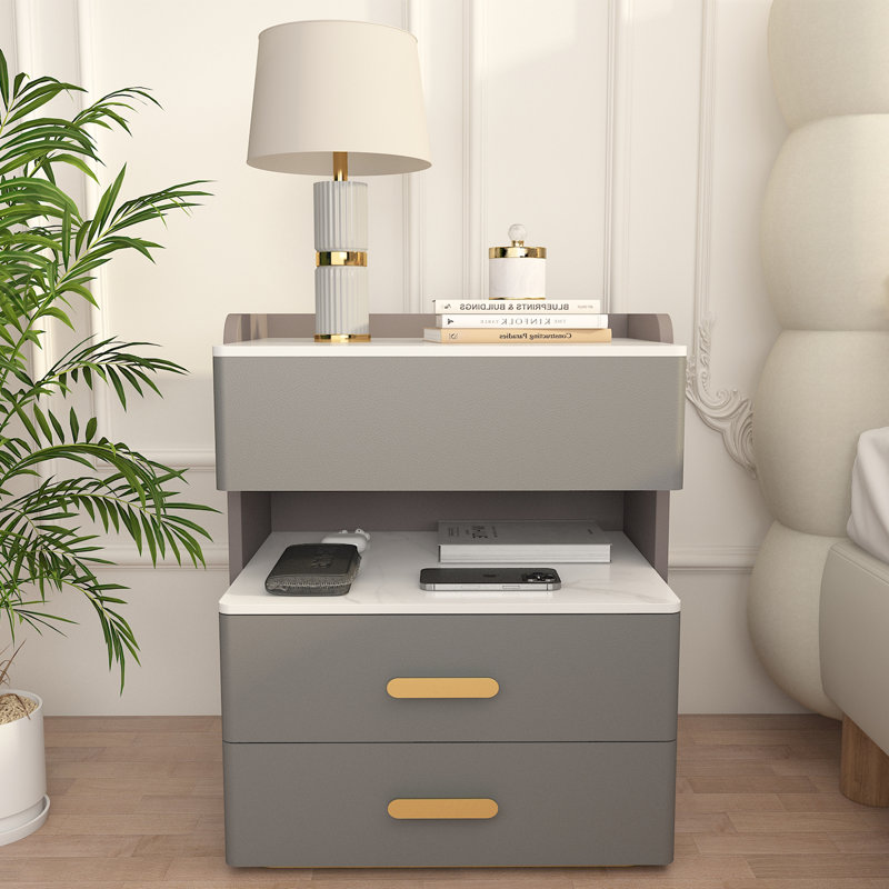 Lushawn 18.8'' W Nightstand, Light Gray