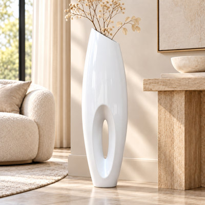 Vase de plancher blanc Hada