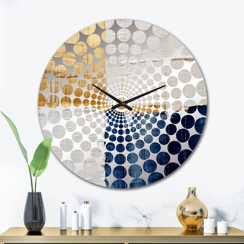 Lilliann - Horloge murale peinture abstraite, Grand