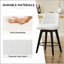 Chaises de comptoir pivotantes, tissu de lin moderne avec dossier capitonné, tabourets de bar élégants, ensemble de 2 pour bar, îlot de cuisine, salle à manger, blanc-39322802