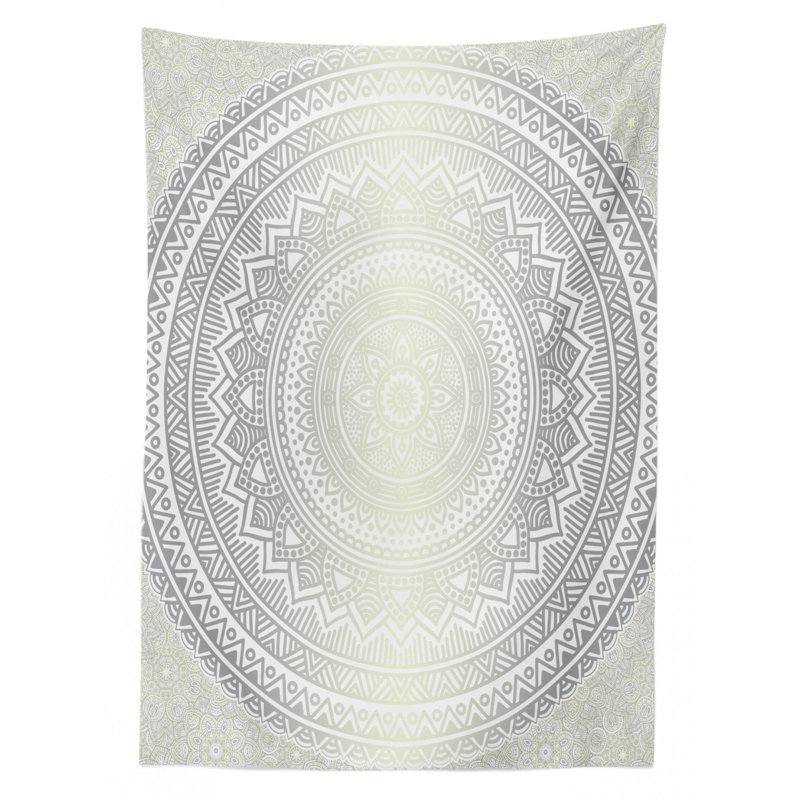 Dining Room Kitchen Tablecloth, 84" L x 60" W, Gray
