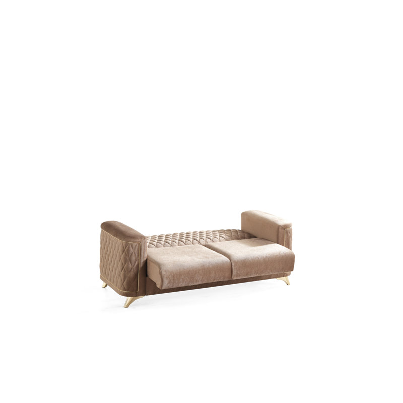 Cuivre moderne - teinté, avec tissu texturé performant et support à ressorts à arc de haut calibre avec ressorts