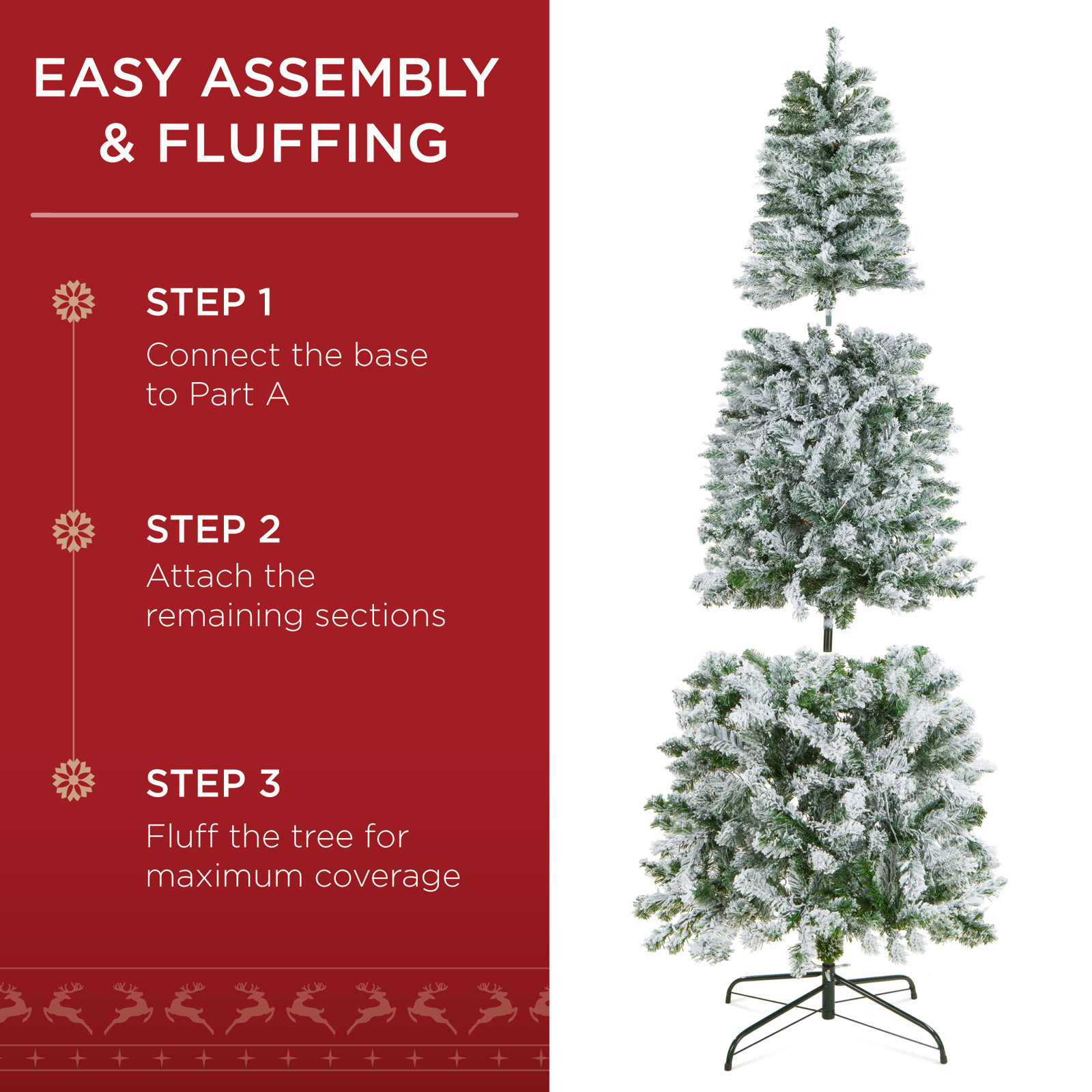 Pencil Frosted 12' Pre-Lit Pine Christmas Tree, 9' H