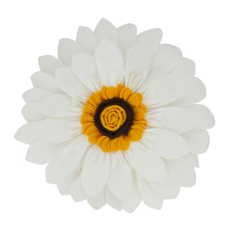 Housse et insert de coussin décoratif Fleur De Jardin, Ivoire