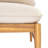 Outdoor Acacia Wood L-Shape Sofa, Light Teak Finish With Beige Cushion