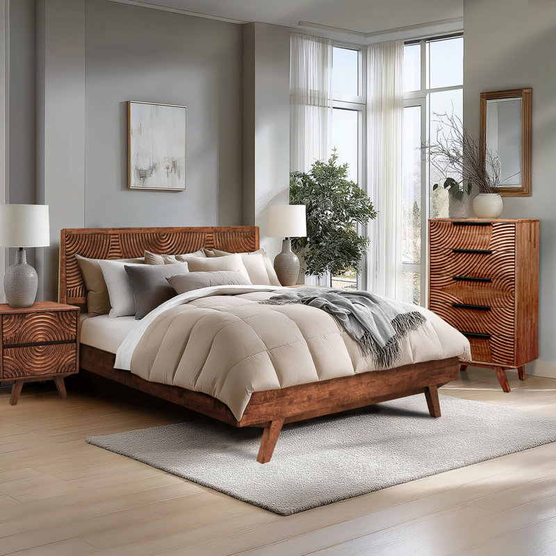 Grande commode à 5 tiroirs ACACIA Harmony, Noyer