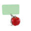 Farmer's Market Resin Apple Place Card Holder with Leaf