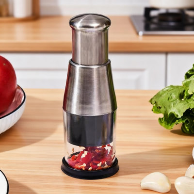 Mini Manual Garlic Press Stainless Steel Multi-function Vegetable Chopper Dicer