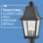 Kingston 22.5" Three-Light Outdoor Post Mount Lantern with Clear Seedy Glass
