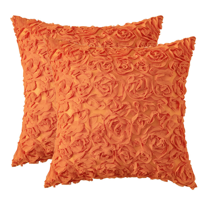 Microsuede Pillow Cover, 18" x 18", Orange