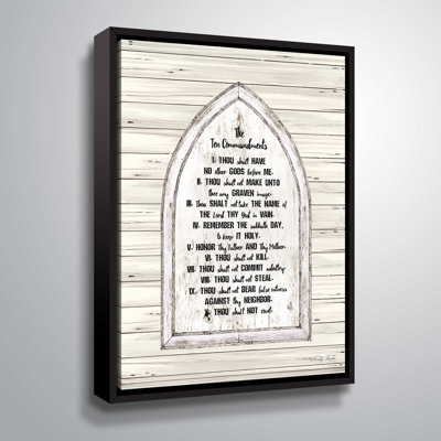 Ten Commandments - Reproduction d'art textuel sur toile