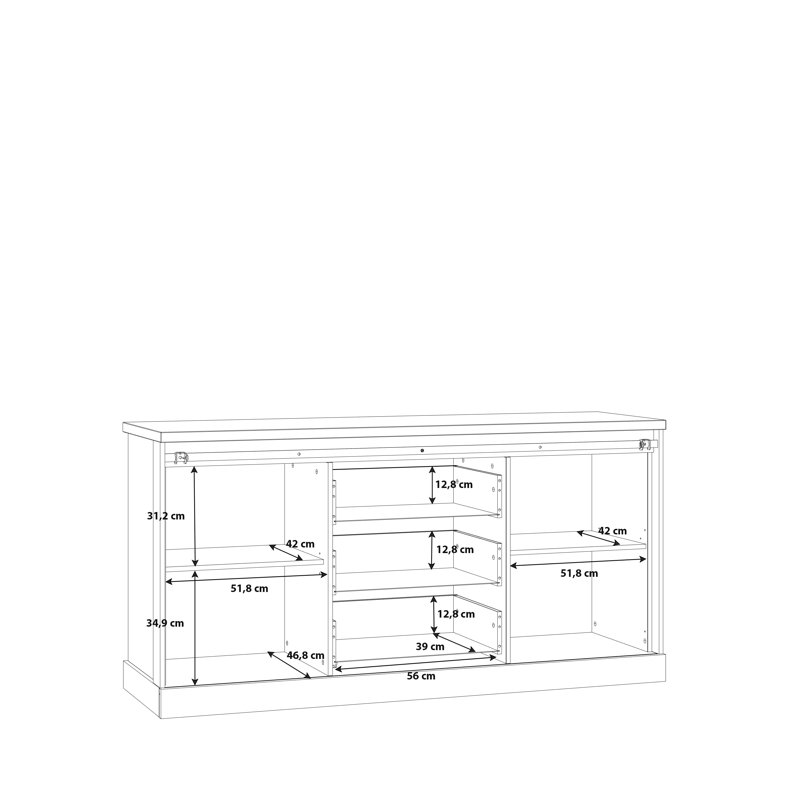 Lauran 173.3cm W 3 - Drawer Chest of Drawers
