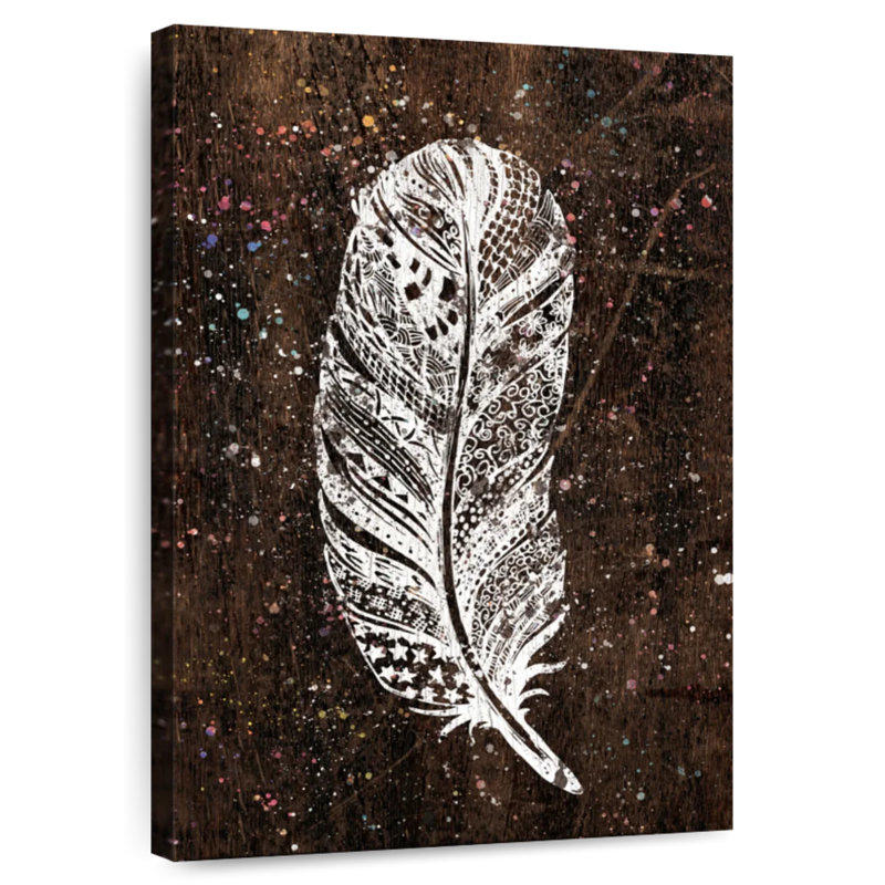 Kerner White Boho Feather, 36" H x 24" W