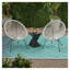 Fauteuil d'appoint ANENS en rotin blanc pour l'extérieur