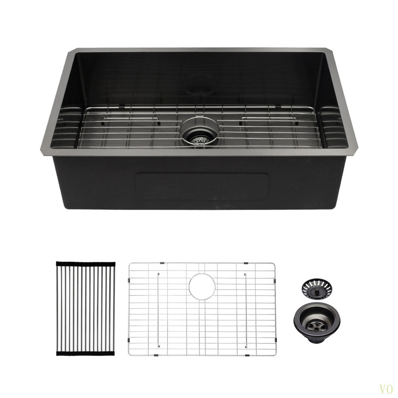 33X19x10"Undermount Single Bowl Stainless Steel Kitchen Sink