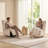 29.1" Wide Modern Linen Blend Armless Zero Gravity Swivel Power Recliner, Built-In USB & Type-C Ports, Tool-Free Assembly