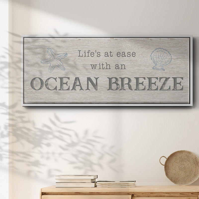 Ocean Breeze- Framed Canvas, 24" H x 60" W