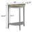 Grey Oak and Grey Half Moon Console Table with Bottom Shelf