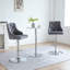 Pardeesville Swivel Upholstered and Velvet Adjustable Height Bar Stool with Steel Frame-1756923573