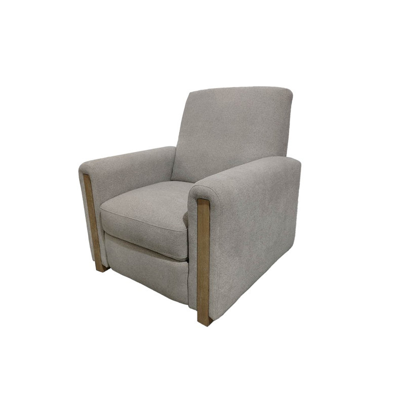 Fauteuil inclinable avec accoudoirs manuel moderne gris l 36,35 po Rillings, Gris moyen