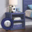 Table de chevet Cargo avec USB, finition bleue-1379973342
