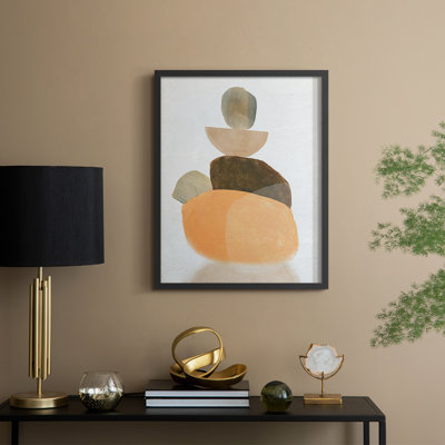 Tangerine Formation I Framed Print - Solid Wood