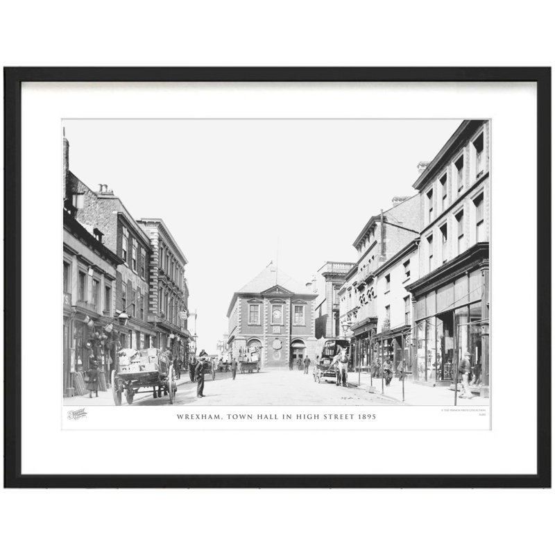 Wrexham, Town Hall In High Street 1895 by Francis Frith - Single Picture Frame Print, 60cm H x 80cm W x 2.3cm D