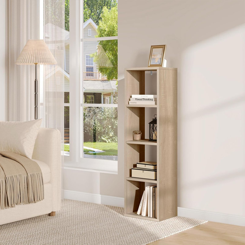 Anisul 106.5cm H x 30cm W Standard Bookcase, Light Wood