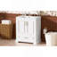 Meuble-lavabo autoportant de 30 po avec lavabo, panneau de fibres à densité moyenne et structure en bois massif, 1 tiroir de séparation et 2 portes à fermeture en douceur (double tablette sur la porte)-842258620-842258622