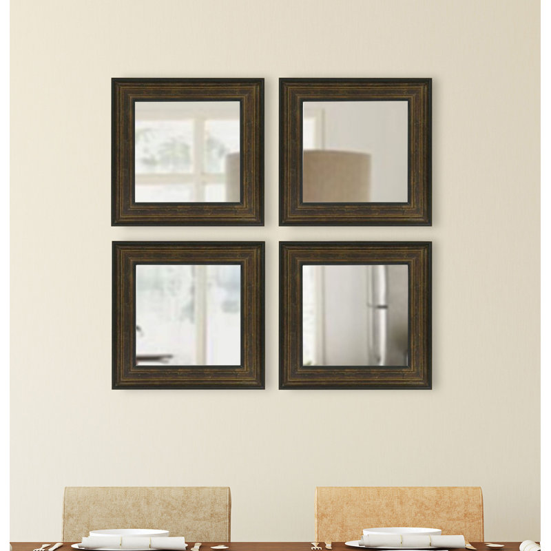 Ensemble de miroirs muraux modernes et contemporains 4 pièces