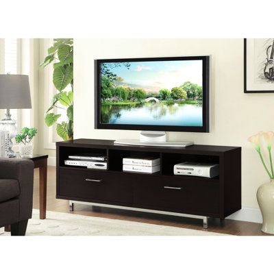 60-Inch Drawer Storage Tv Unit In Cappuccino - Stylish Home Furniture Item With Modern Living Room Essential