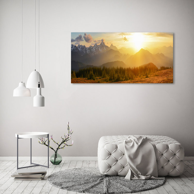 Sunset Mountains - Wrapped Canvas Print