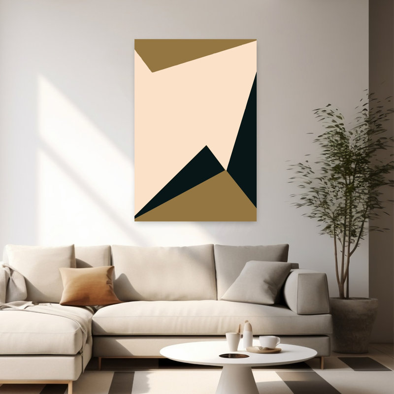 Reproduction d'art géométrique moderne abstrait géométrique moderne, 48" H x 32" W