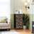 4 Drawer Dresser for Bedroom, Narrow Chest of Drawers, Wooden Top and Study Iron Frame 18"x37.5"-(WxH)