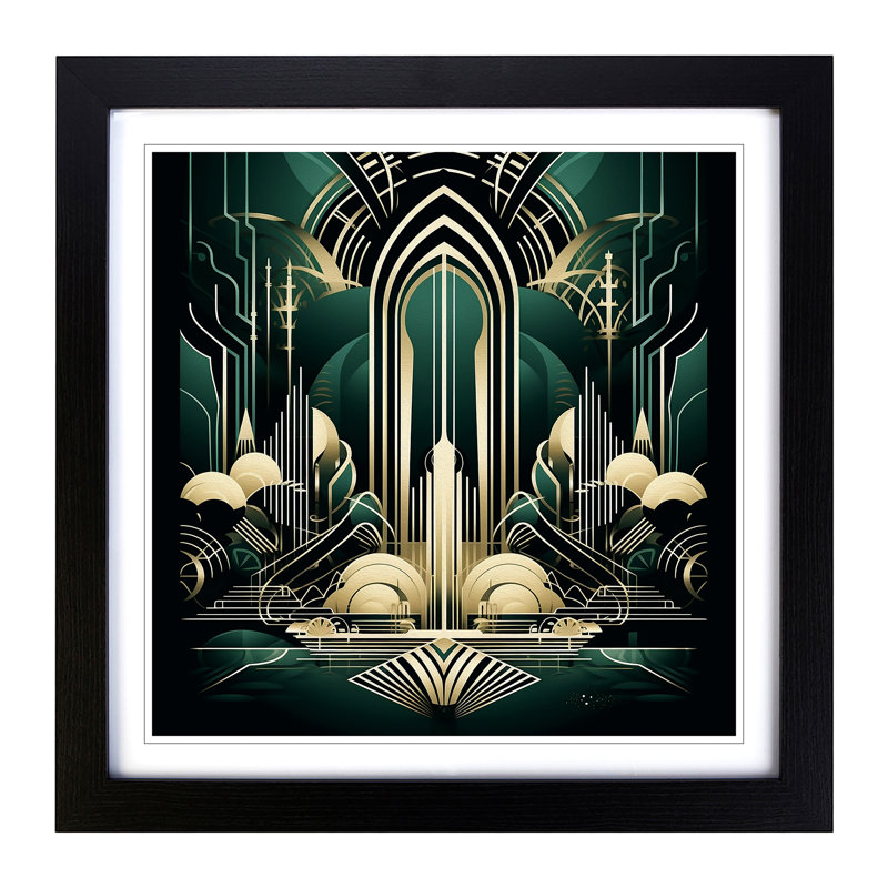 River Deco - Single Picture Frame Print on Wood, Black