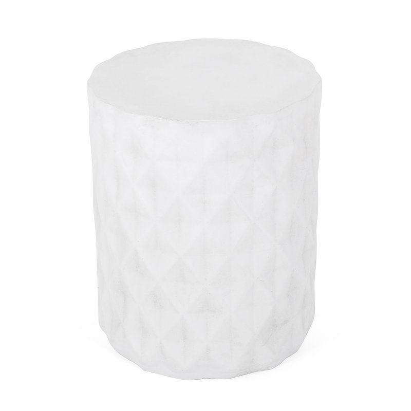 Outdoor Geometric Dimensional Diamond Pattern Side Table