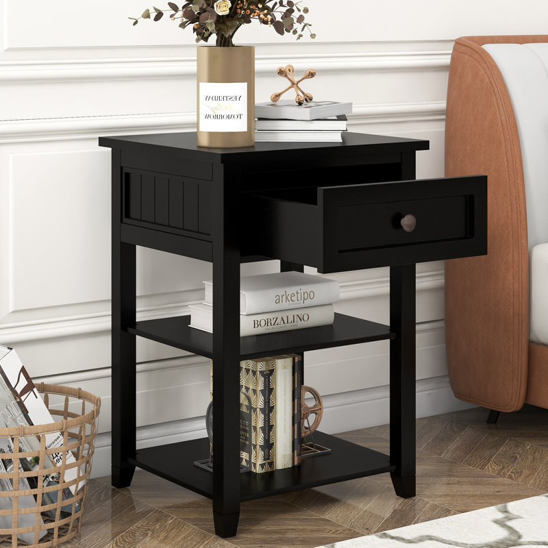 Table de chevet Solenne, Noir