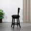 Tabouret pivotant à hauteur de comptoir de 24 po, tissu gris anthracite - matériaux de fabrication, dossier à lattes, design attrayant