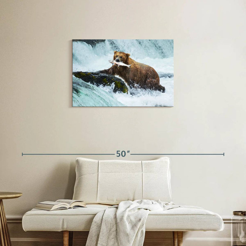 Simple Bear Fishing, 20" H x 30" W