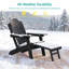 Chaise pliante Adirondack avec repose-pieds rétractable et porte-gobelet, chaise longue d'extérieur en PEHD-66474944