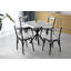 Table de salle à manger moderne blanc 31,5 po x 29,5 po x 31,5 po | Panneau de particules 100% enduit de mélamine avec pieds robustes en métal | Capacité de charge: 41,9 lb | Conception élégante et élégante parfaite pour les espaces de salle à manger contemporains-1712885727
