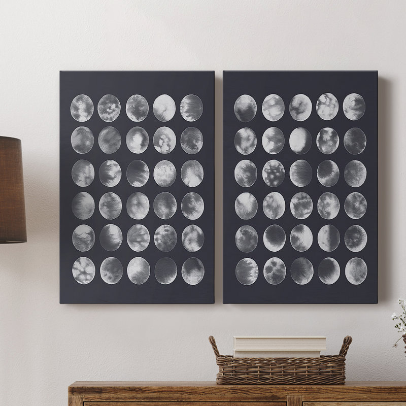 «Many Moons III» - Toile tendue avec châssis de qualité supérieure - Prêt à être accroché