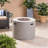 31" Round Fire Pit - 40,000 , Lightweight Concrete, Grey, Create A Peaceful Backyard, No Assembly 30.26" High Add Elegance To Your