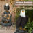 5 Tier Garden Fountain With Bald Eagle Statue, Outdoor Resin Water Feature With 4 Led Lights & Pump, Rock Cascading Waterfall Fountain For Patio Yard Porch Balcony And Home Art Decor