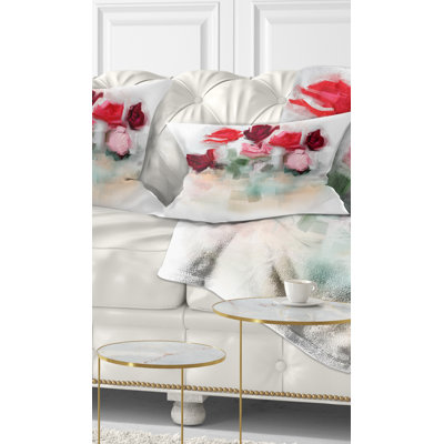 Coussin lombaire à motif d’aquarelle animal rose