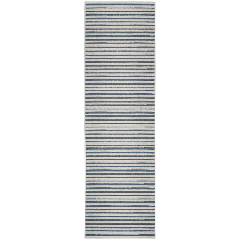 Steelman Striped Indoor / Outdoor Rug, Runner 2'2" x 10'