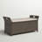 Outsunny 29 Gallon Patio Wicker Storage Bench, Outdoor PE Rattan Patio Furniture, 2-In-1 Footstool Rectangle Basket Box w/ Handles & Cushion, Cream-1772410691