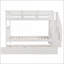 Lit simple superposé simple avec lit gigogne, structure en bois de pin et en panneau de fibres à densité moyenne, rangement pour escalier, aucun sommier nécessaire, blanc pour chambre à coucher / dortoir / adultes-2064636017